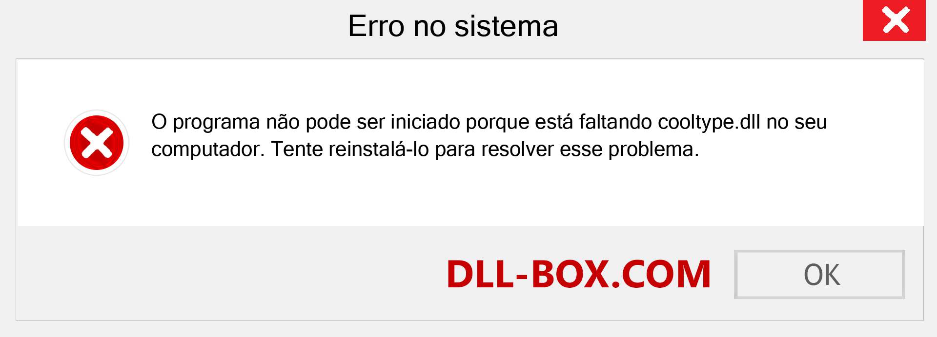 Arquivo cooltype.dll ausente ?. Download para Windows 7, 8, 10 - Correção de erro ausente cooltype dll no Windows, fotos, imagens